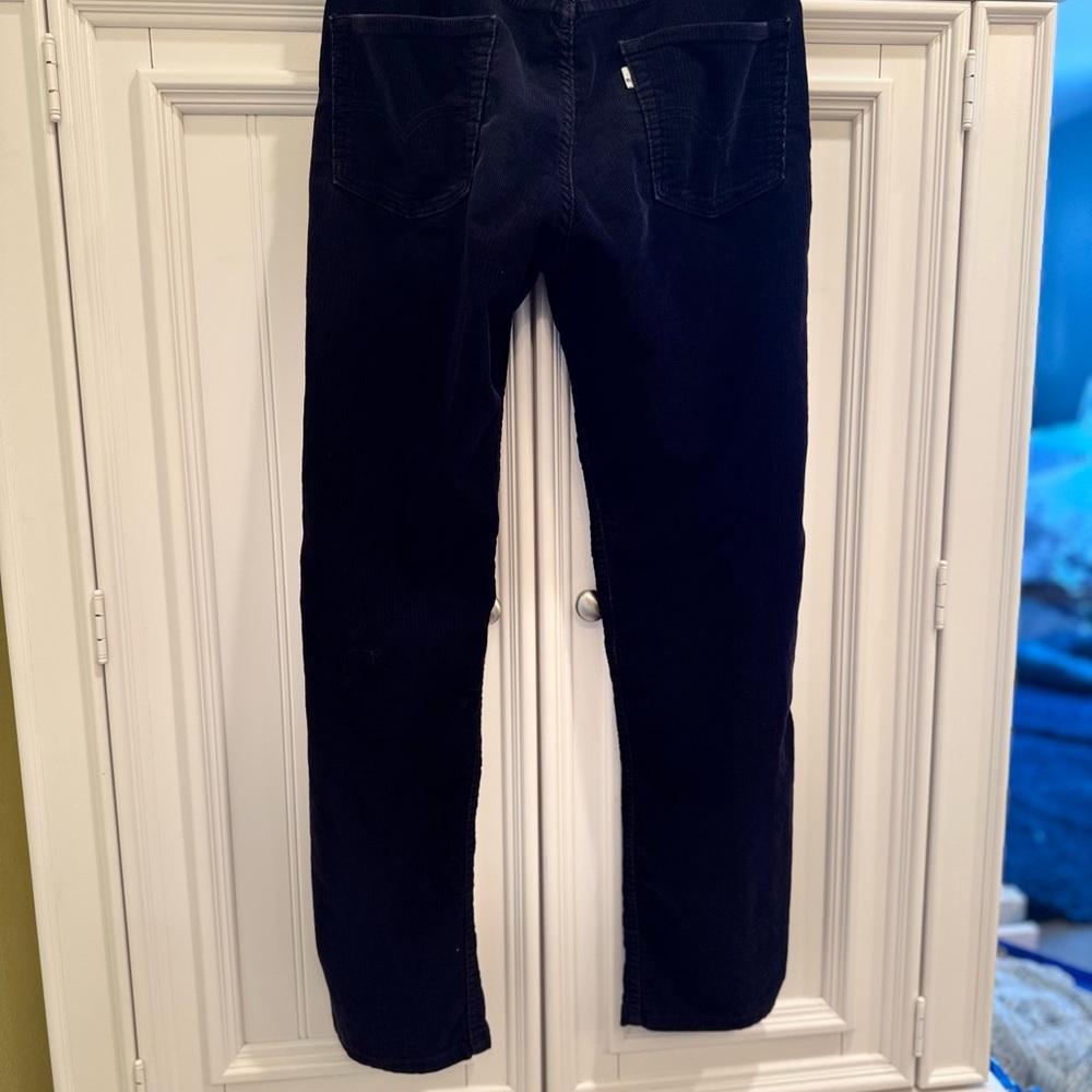 Levi's Black Corduroy 514 Pants for Men W28 L32 - Picture 2 of 6